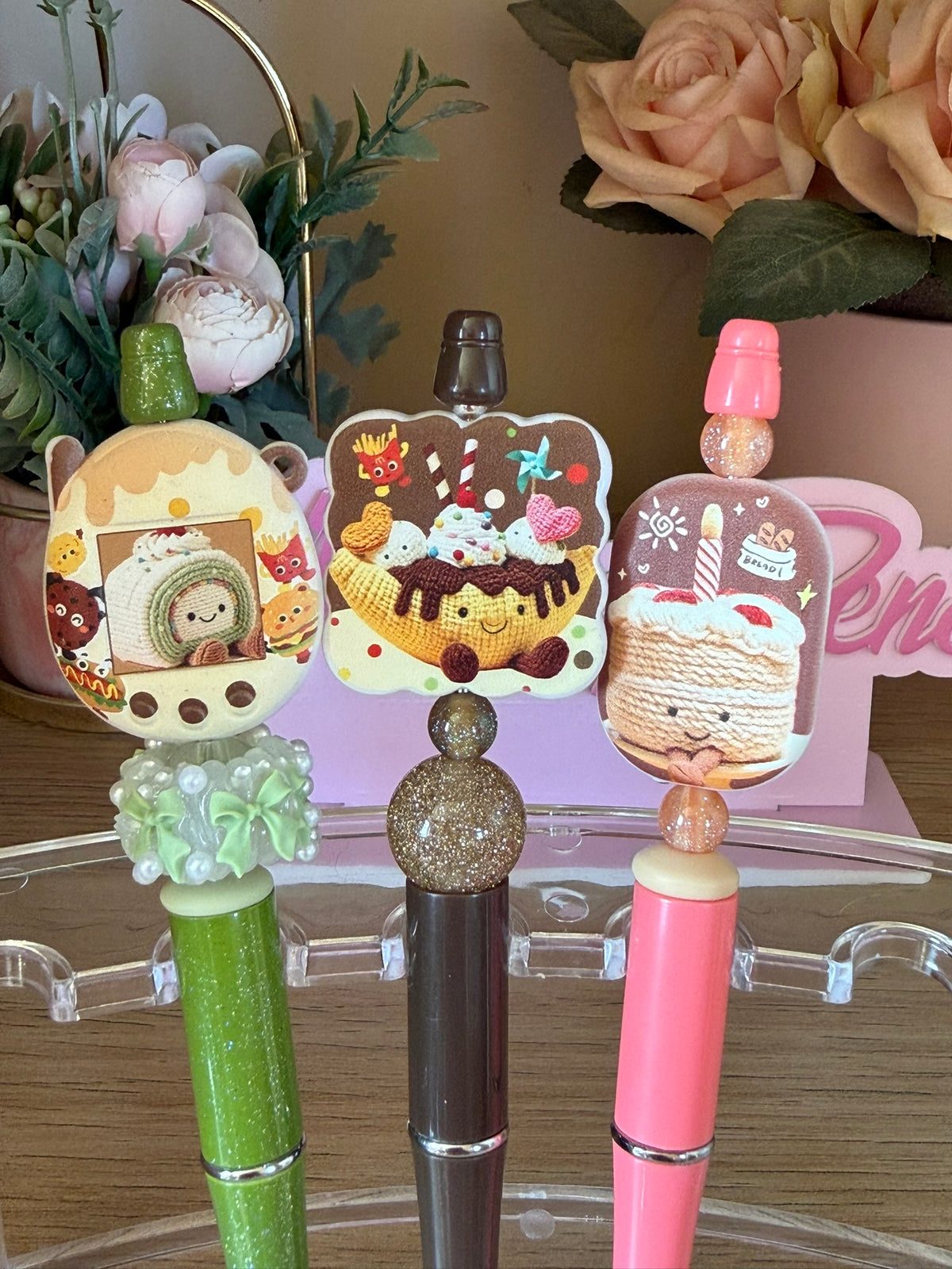 Jelly Cat Inspired Beaded Pen Set