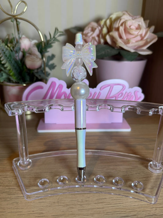 Elegant Bow Beaded Pen