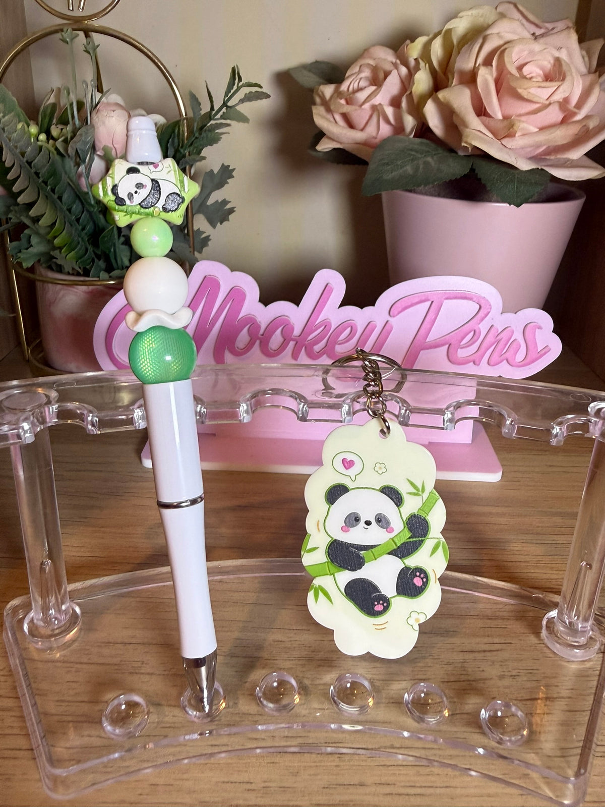 Panda Keyring & Pen Set