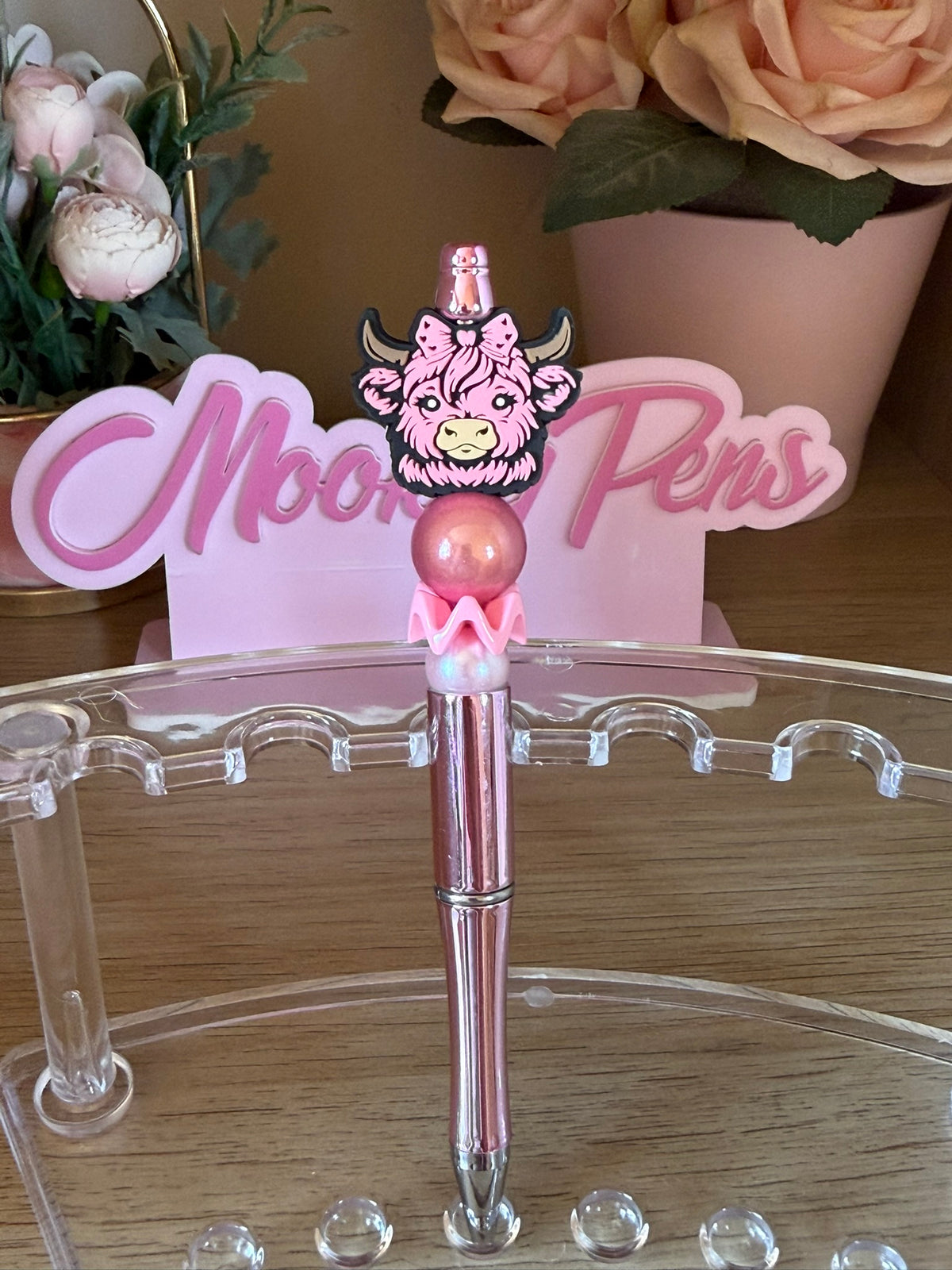 Cute Pink Highland Cow Pen