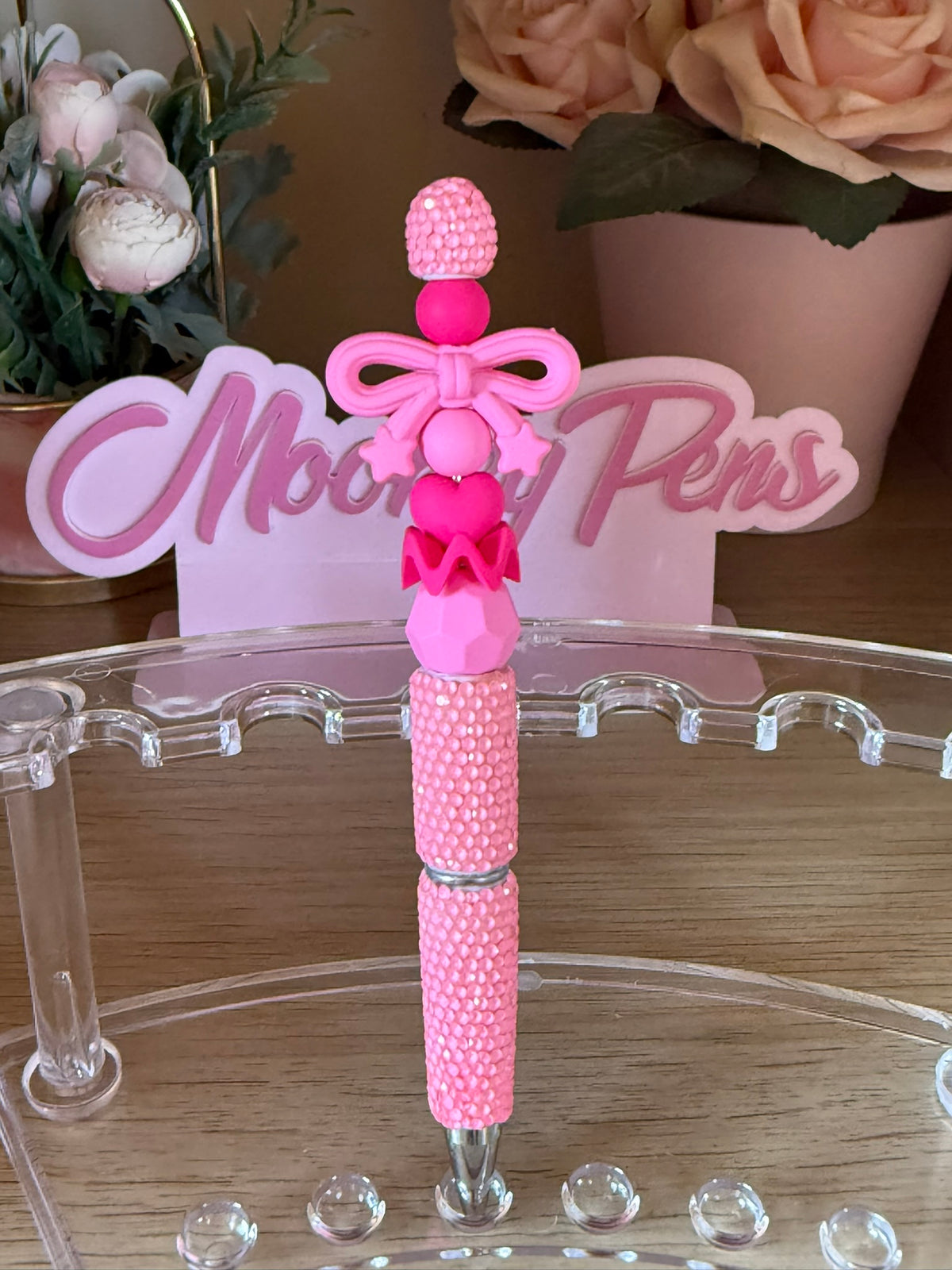 Pink Neon Bow Pen