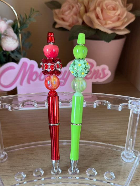Apple Beaded Pens