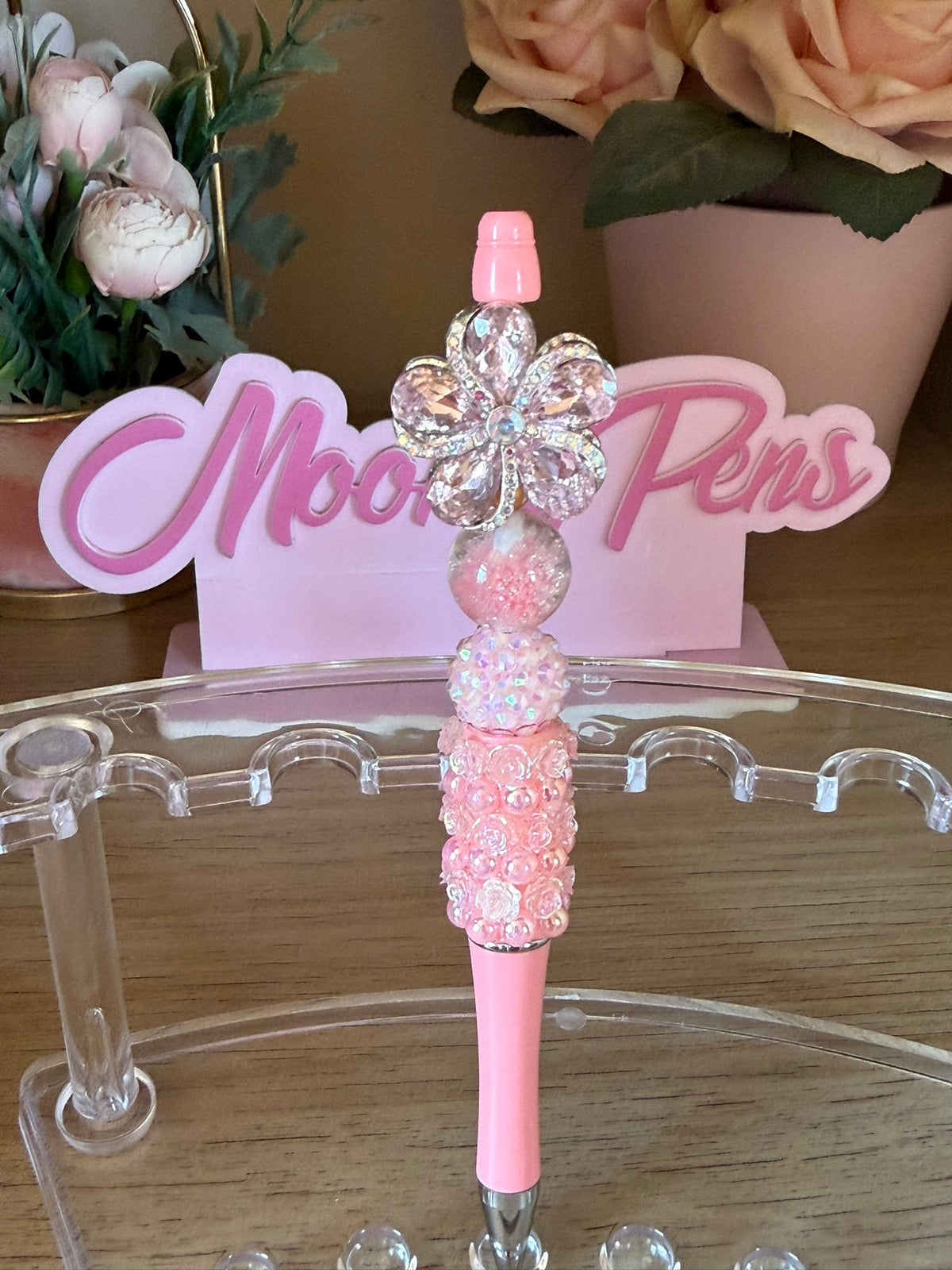 Bling Pink Flower Pen