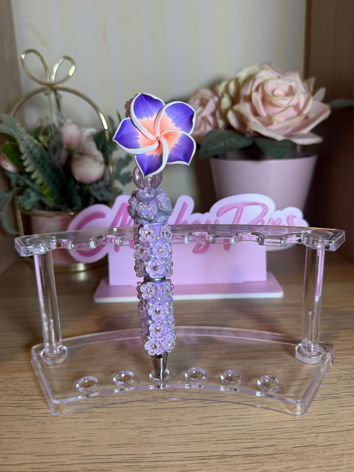Stunning Purple Flower Pen