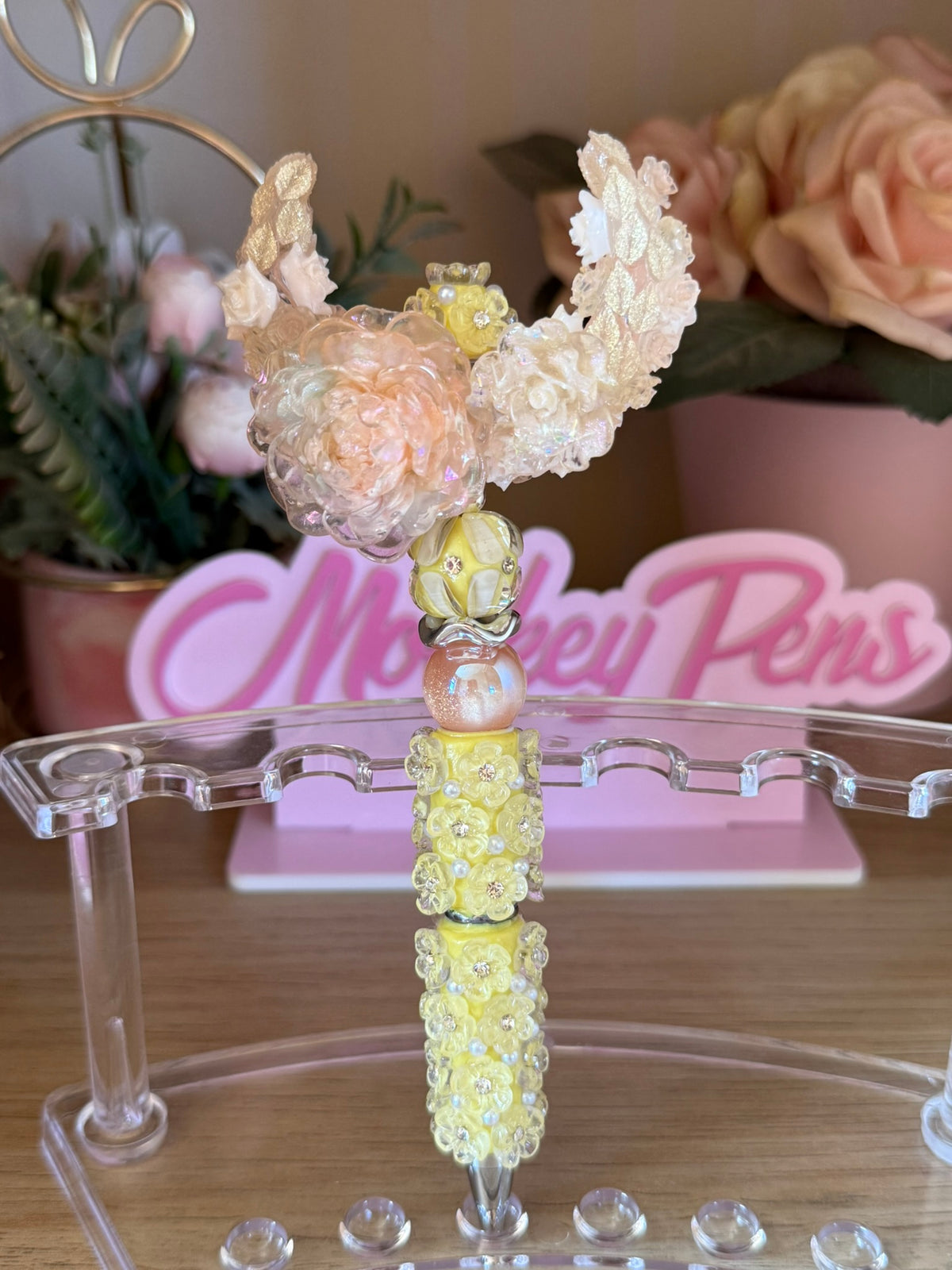 Handcrafted Floral Beaded Pen