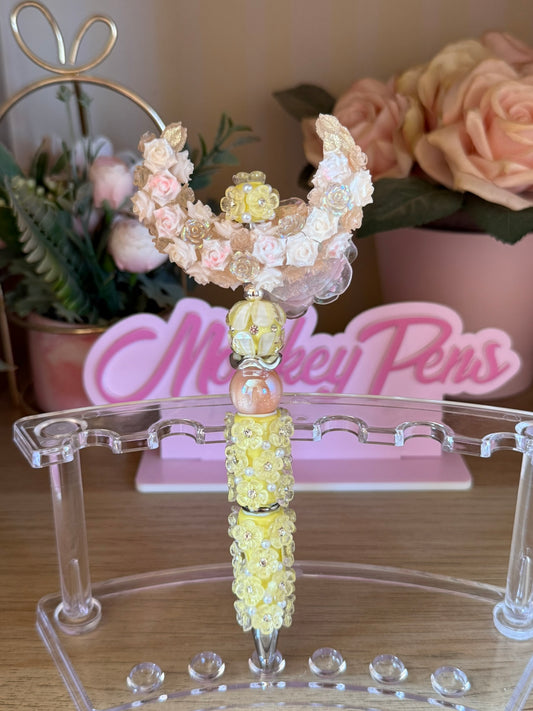 Handcrafted Floral Beaded Pen