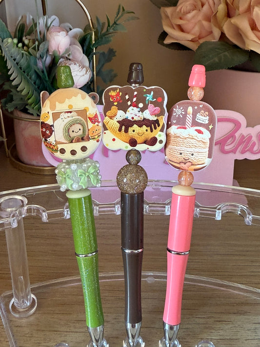 Jelly Cat Inspired Beaded Pen Set