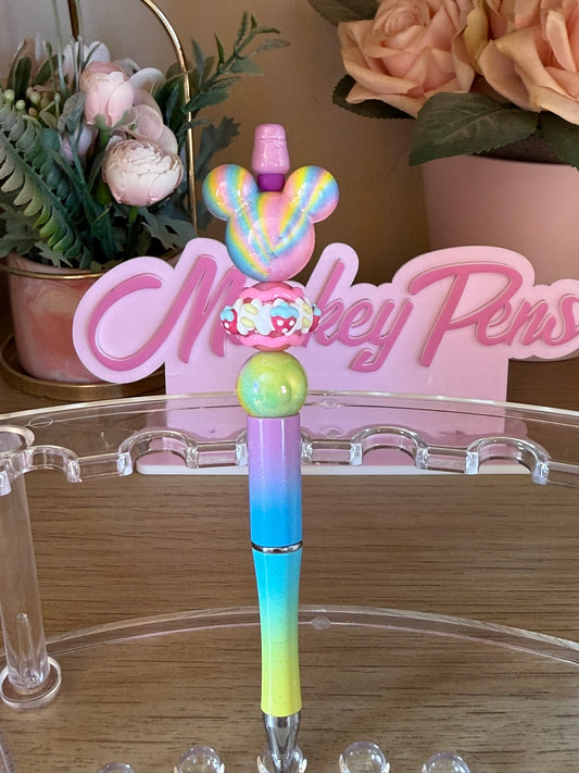 Multicolour Mouse Head Beaded Pen