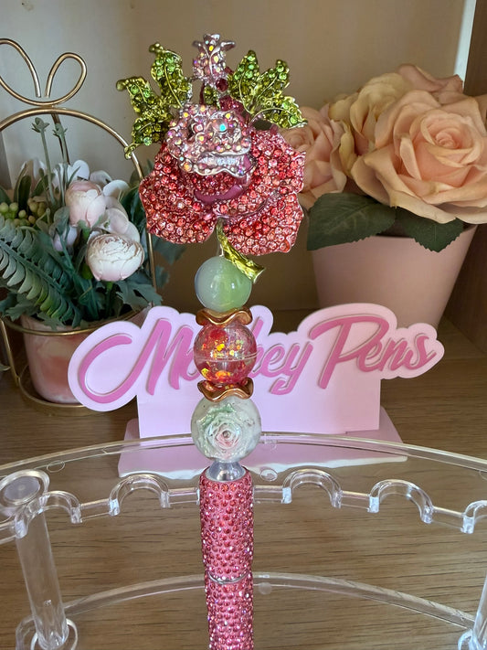 Rhinestone Rose Bling Pen