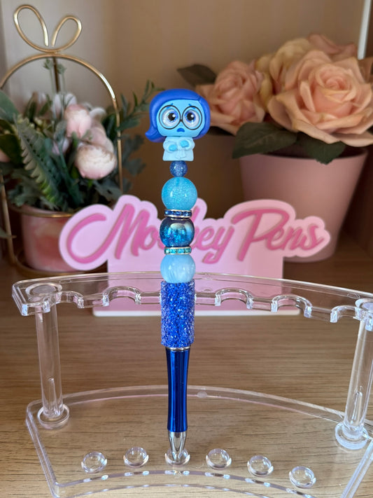 Sadness Inside Out Doorable Beaded Pen