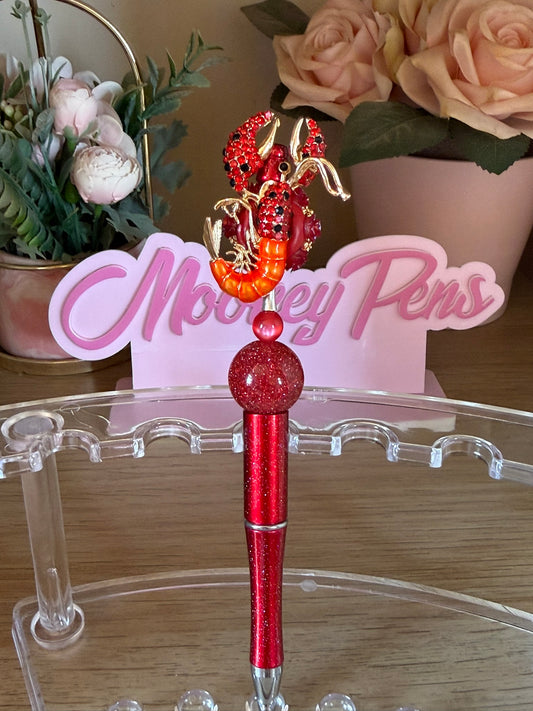 Bling Lobster Beaded Pen
