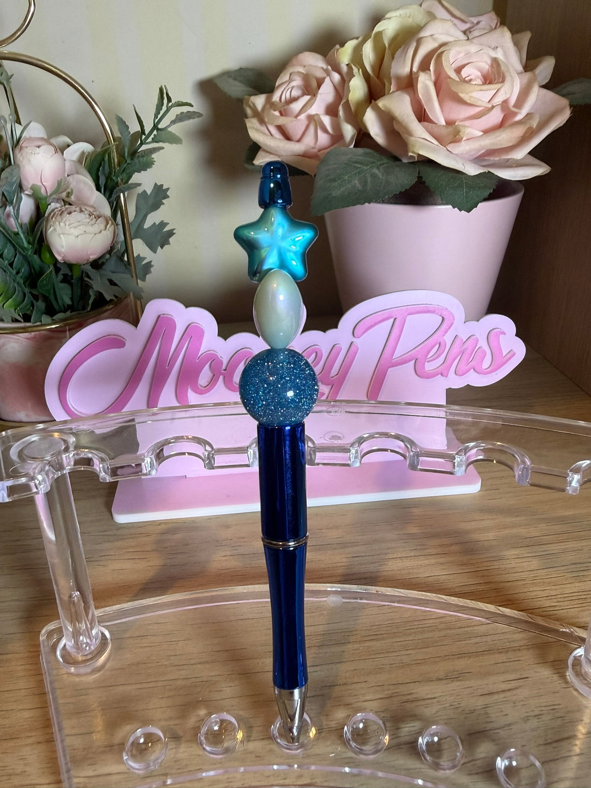 Heart & Star Beaded Pen