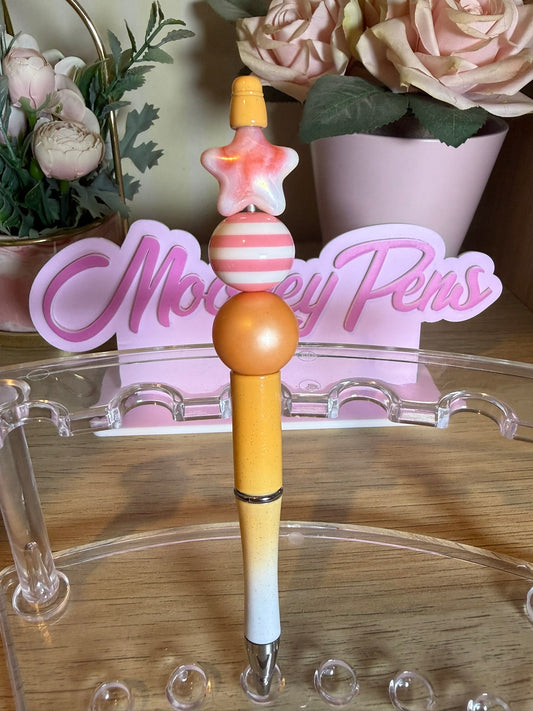 Orange Ombré Star Pen