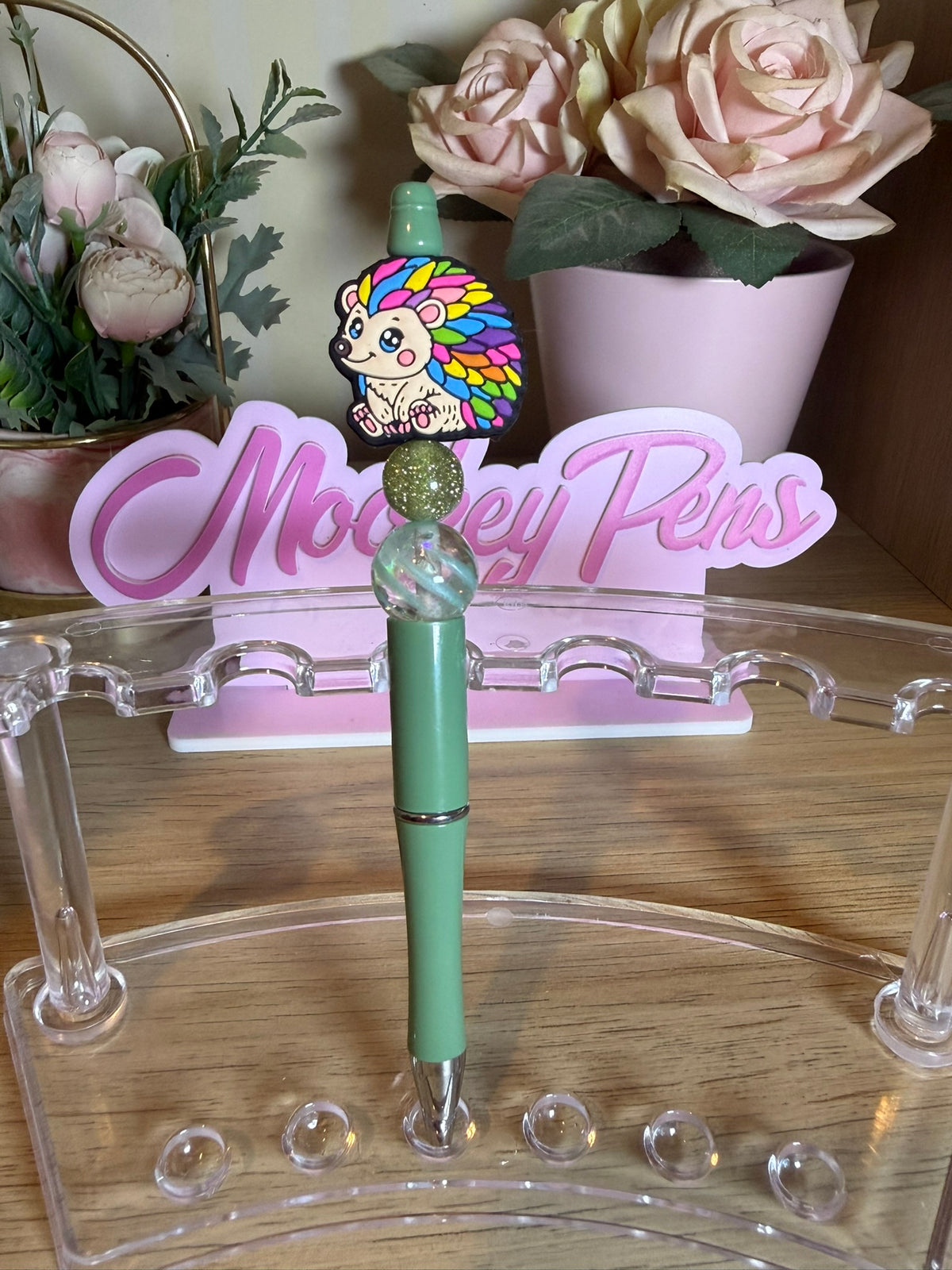 Cute Hedgehog Beaded Pen
