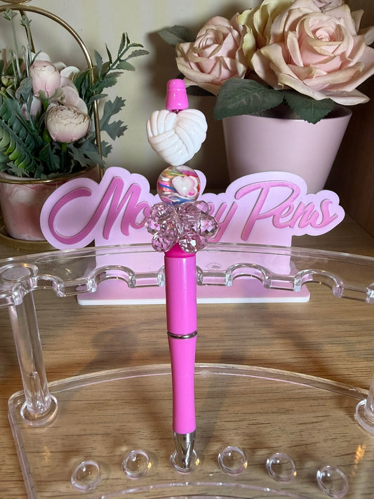 Heart Beaded Pen | Pink Confetti