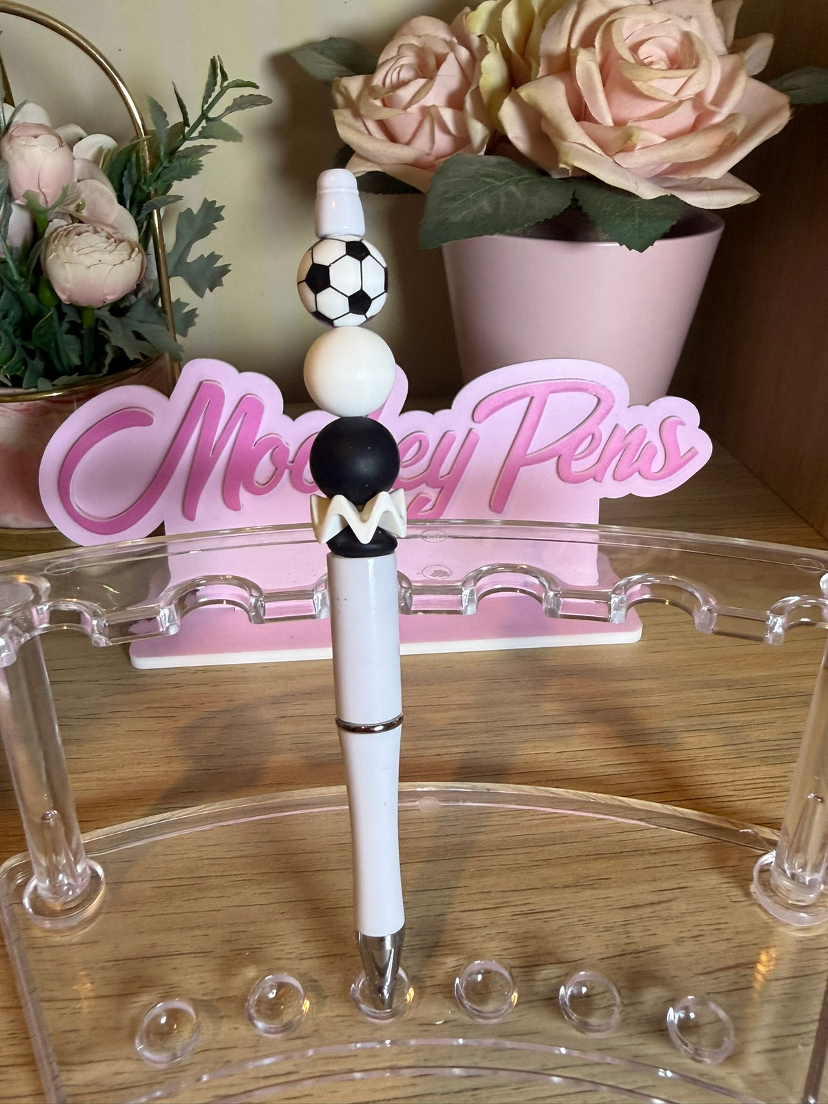 Football Beaded Pen | Sports Fan Gift