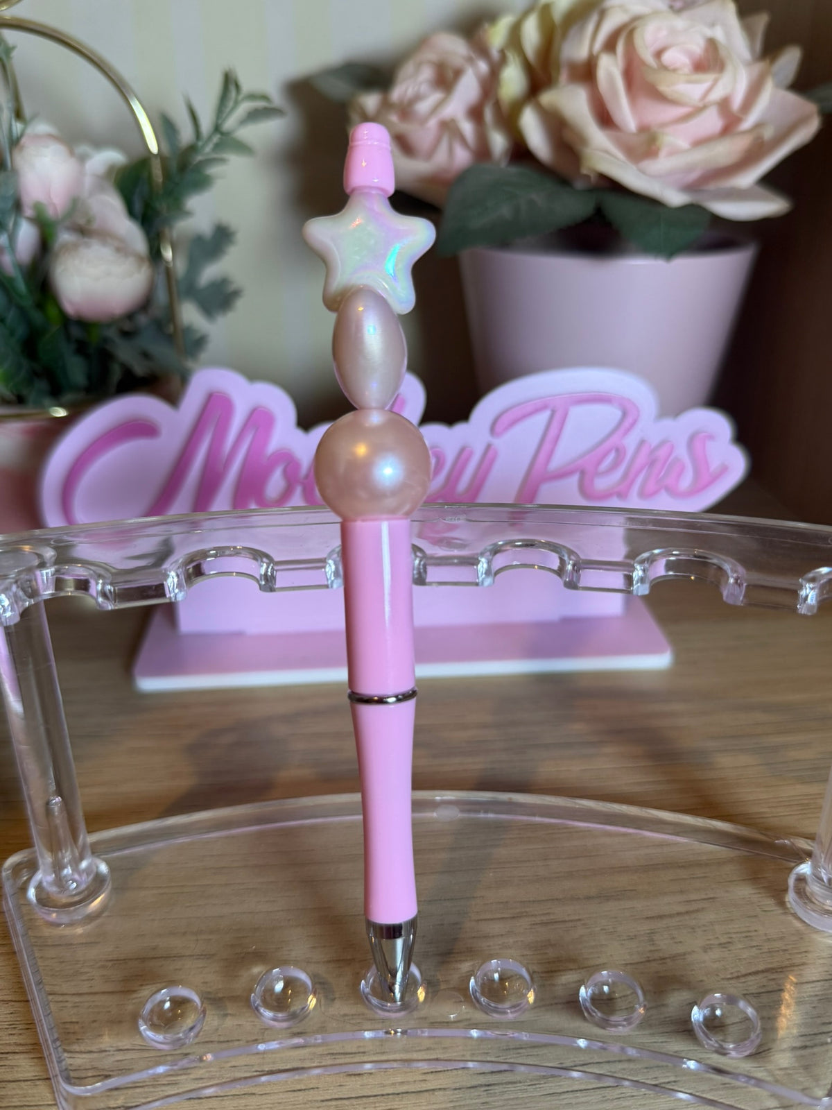Heart & Star Beaded Pen