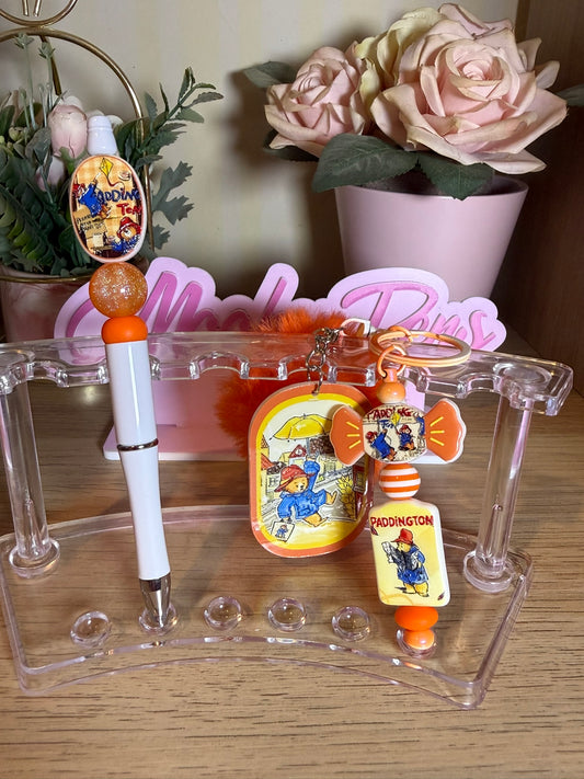 Paddington Bear Keyring & Pen Set
