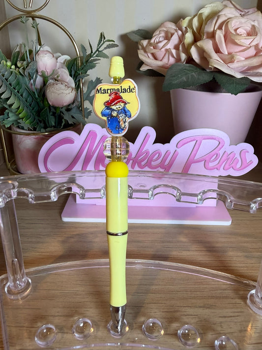 Paddington Bear Beaded Pen