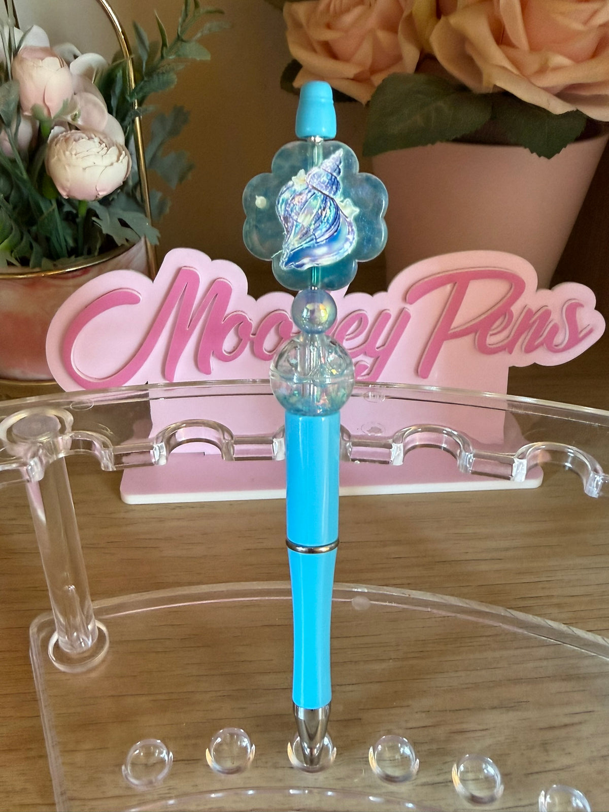 Sea Shell Focal Beaded Pen