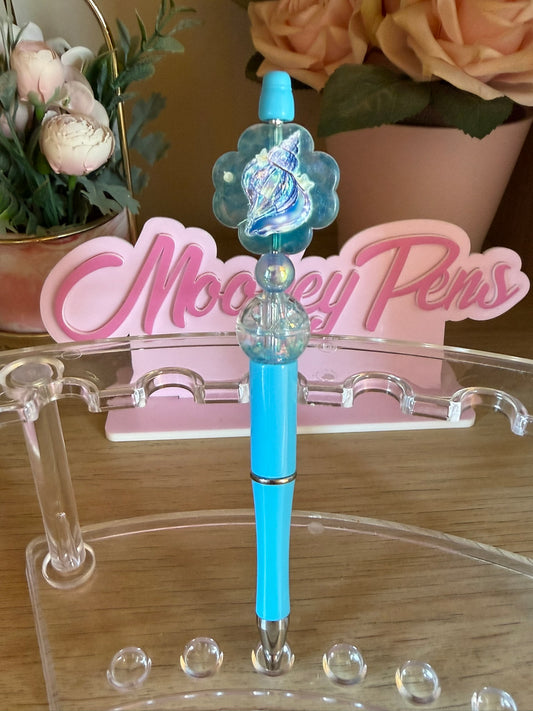 Sea Shell Focal Beaded Pen
