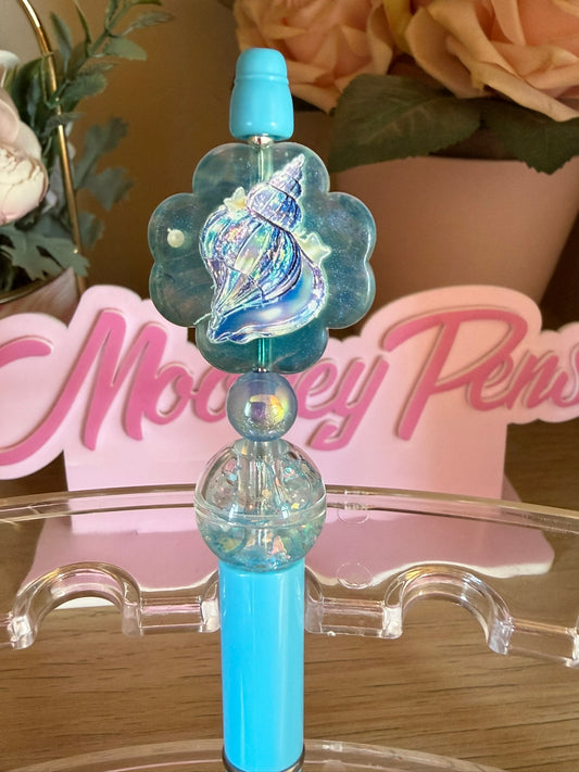 Sea Shell Focal Beaded Pen