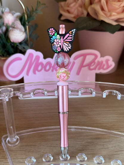 Silicone Butterfly Beaded Pen