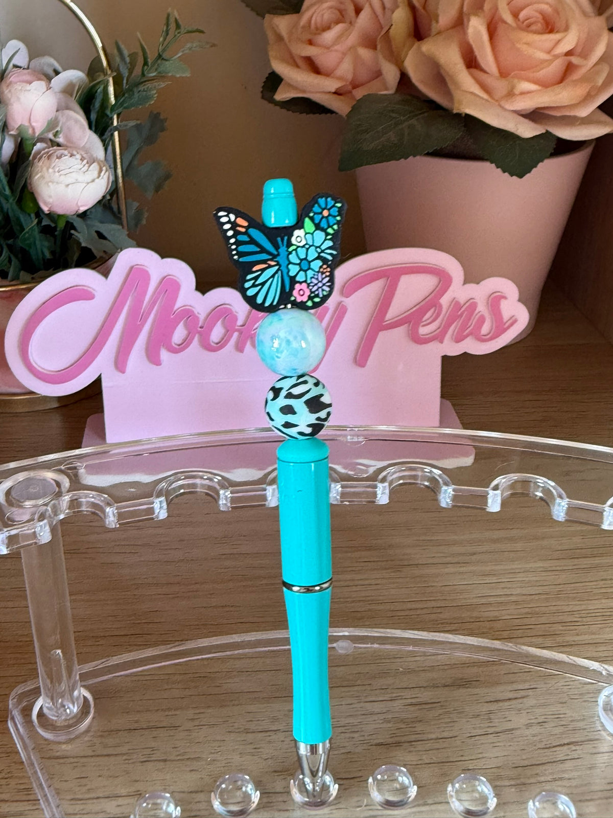 Silicone Butterfly Beaded Pen